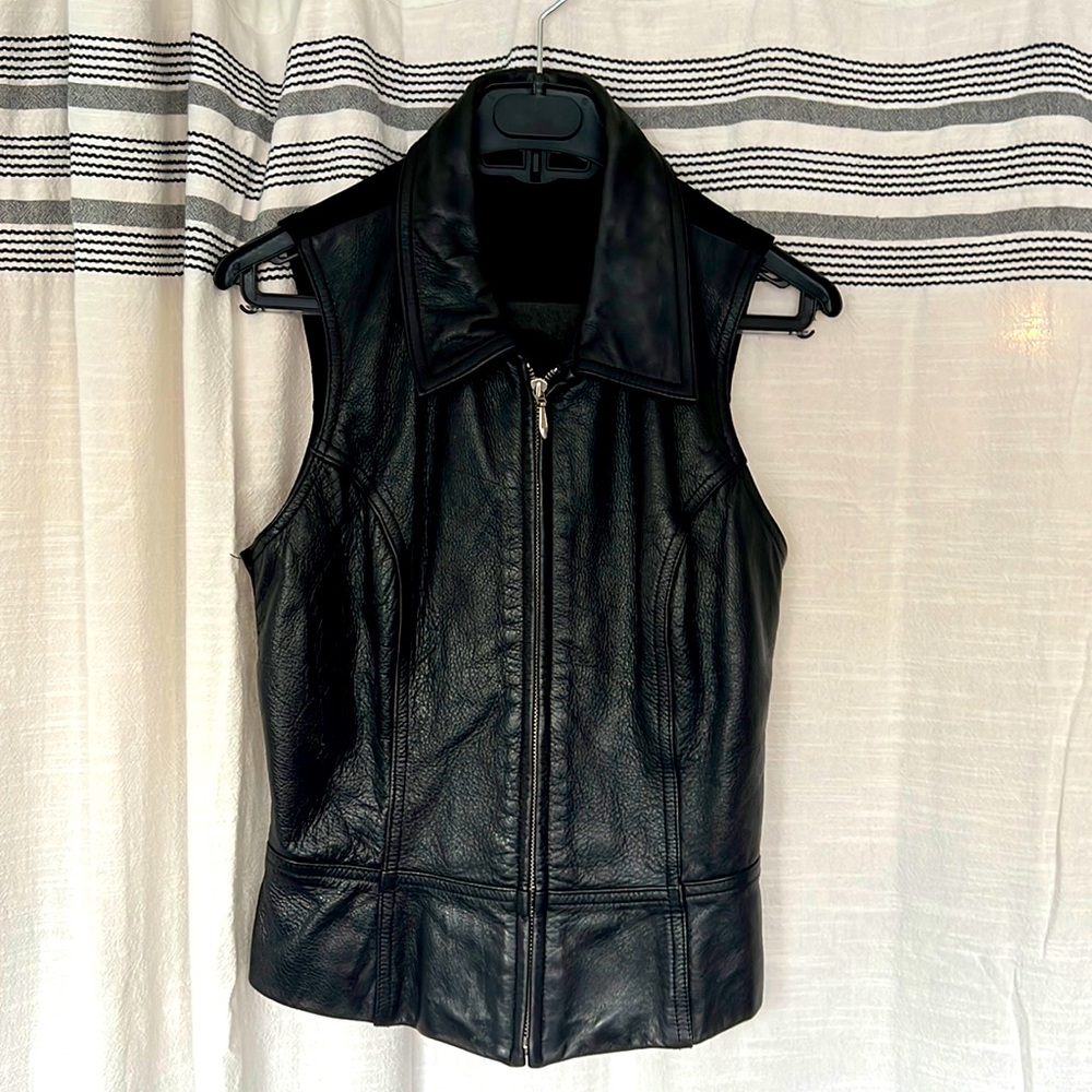 Black Wilson’s Leather Vest Jacket